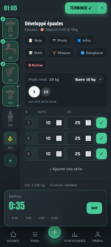 Séance en cours